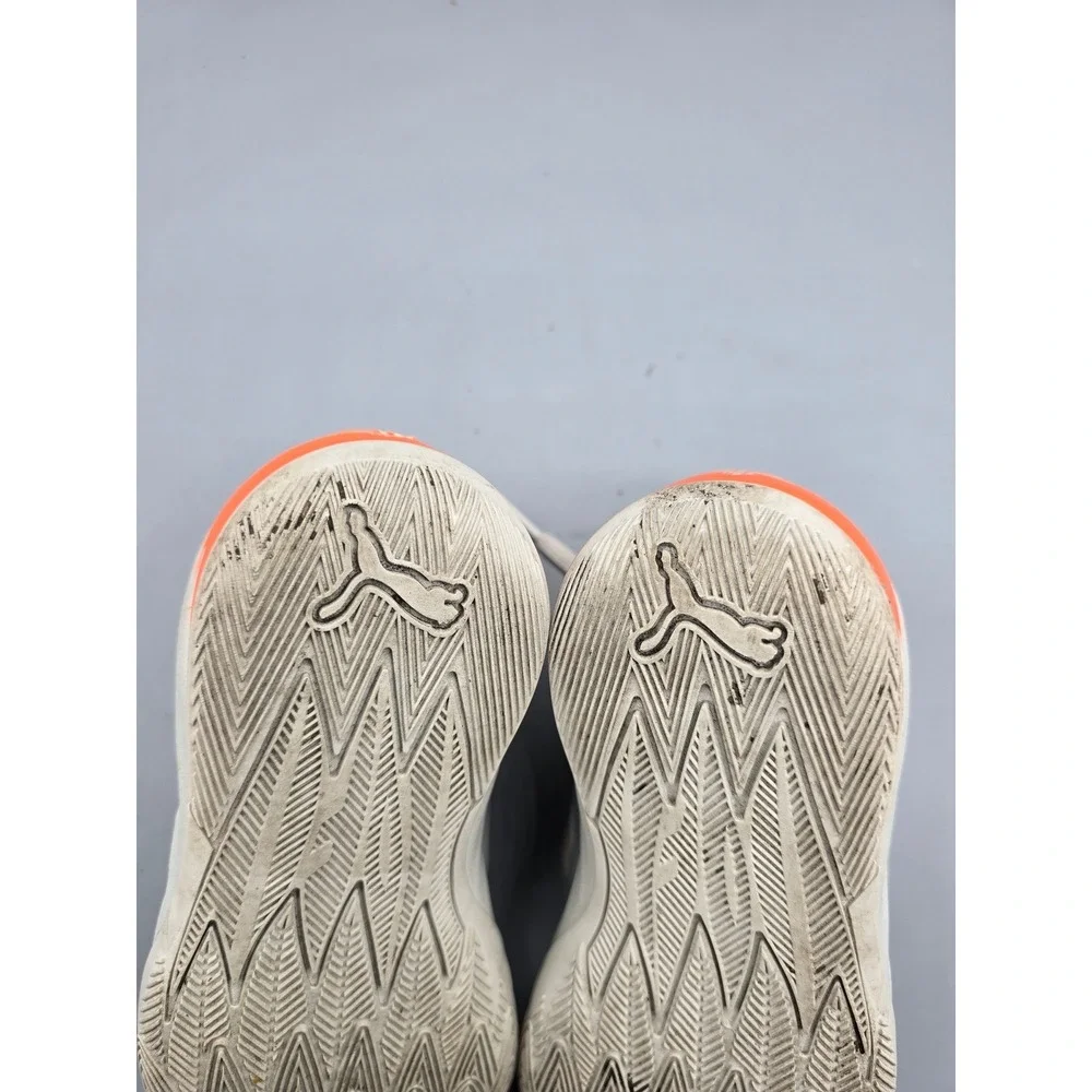 Puma MB.02 LaMelo Ball White Grey Orange Basketball Shoes‎ 11c Kids 377590-01